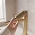 Bainelys AMBRE – Mitigeur de Lavabo Moleté Or Brossé