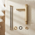 Bainelys AMBRE – Mitigeur de Lavabo Moleté Or Brossé