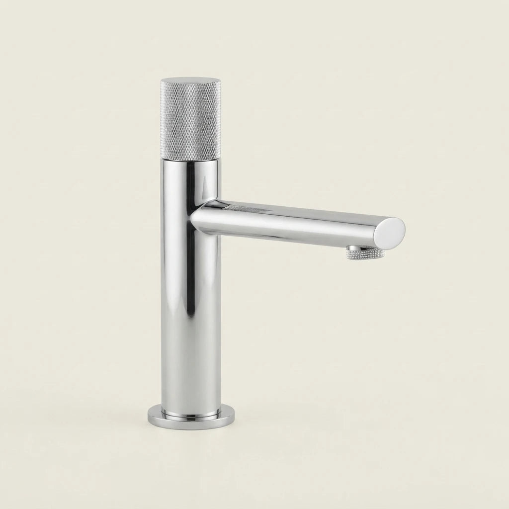 Bainelys AMBRE – Mitigeur de Lavabo Moleté Or Brossé