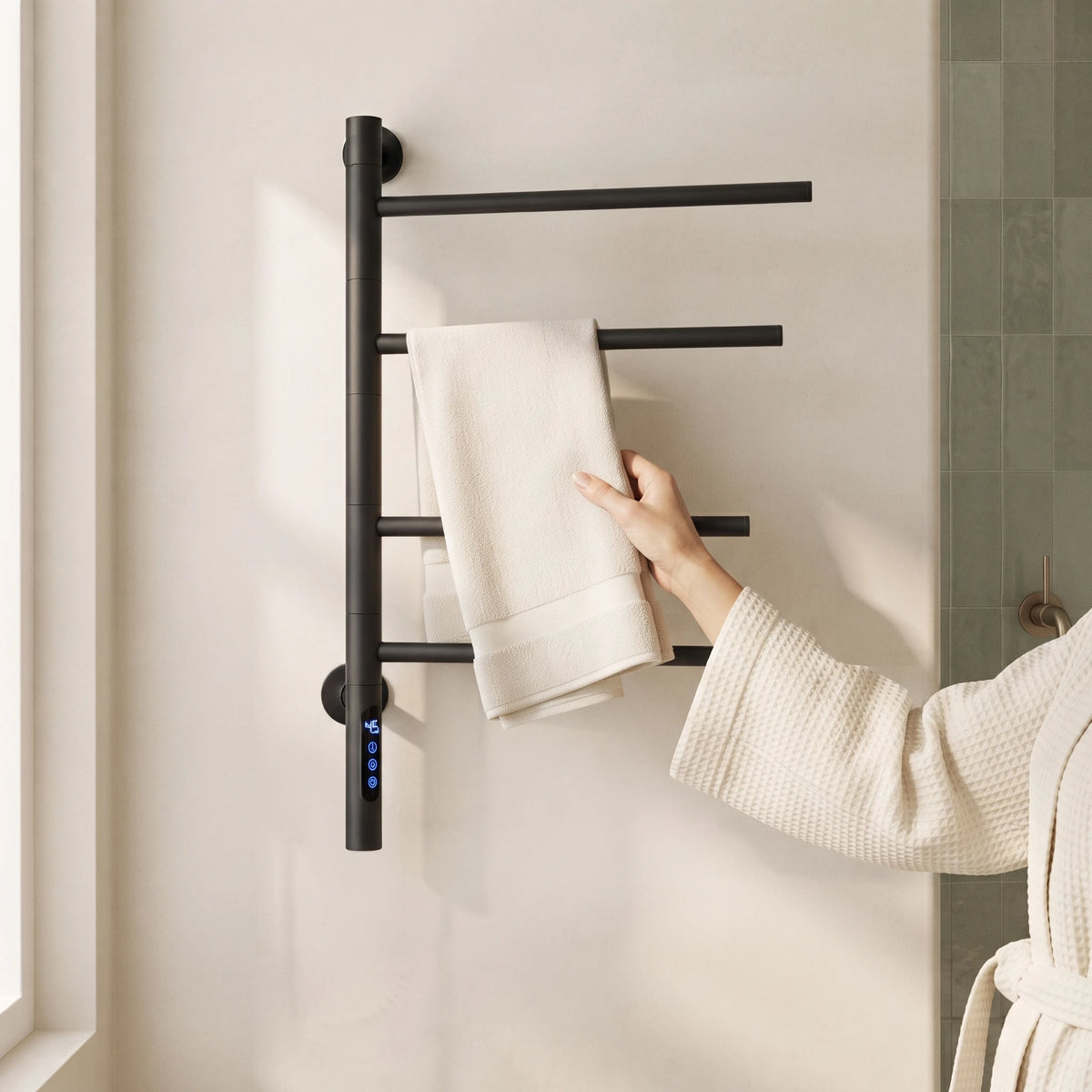 Bainelys BRUME – Sèche-Serviette Électrique 4 Barres