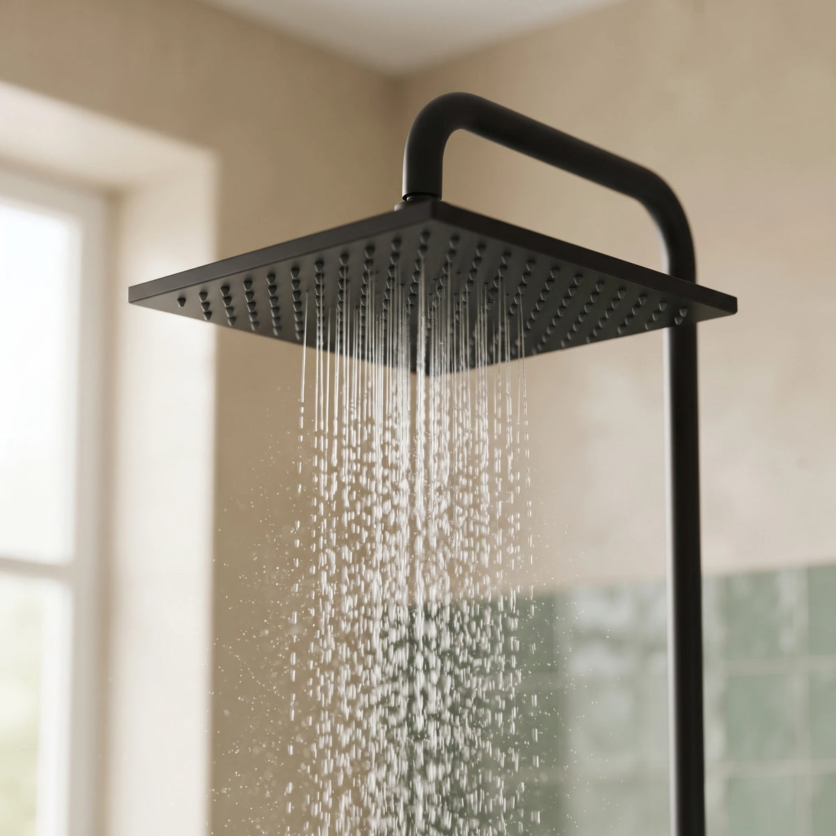 Bainelys EMBRUN – Colonne de Douche Thermostatique Sans Perçage
