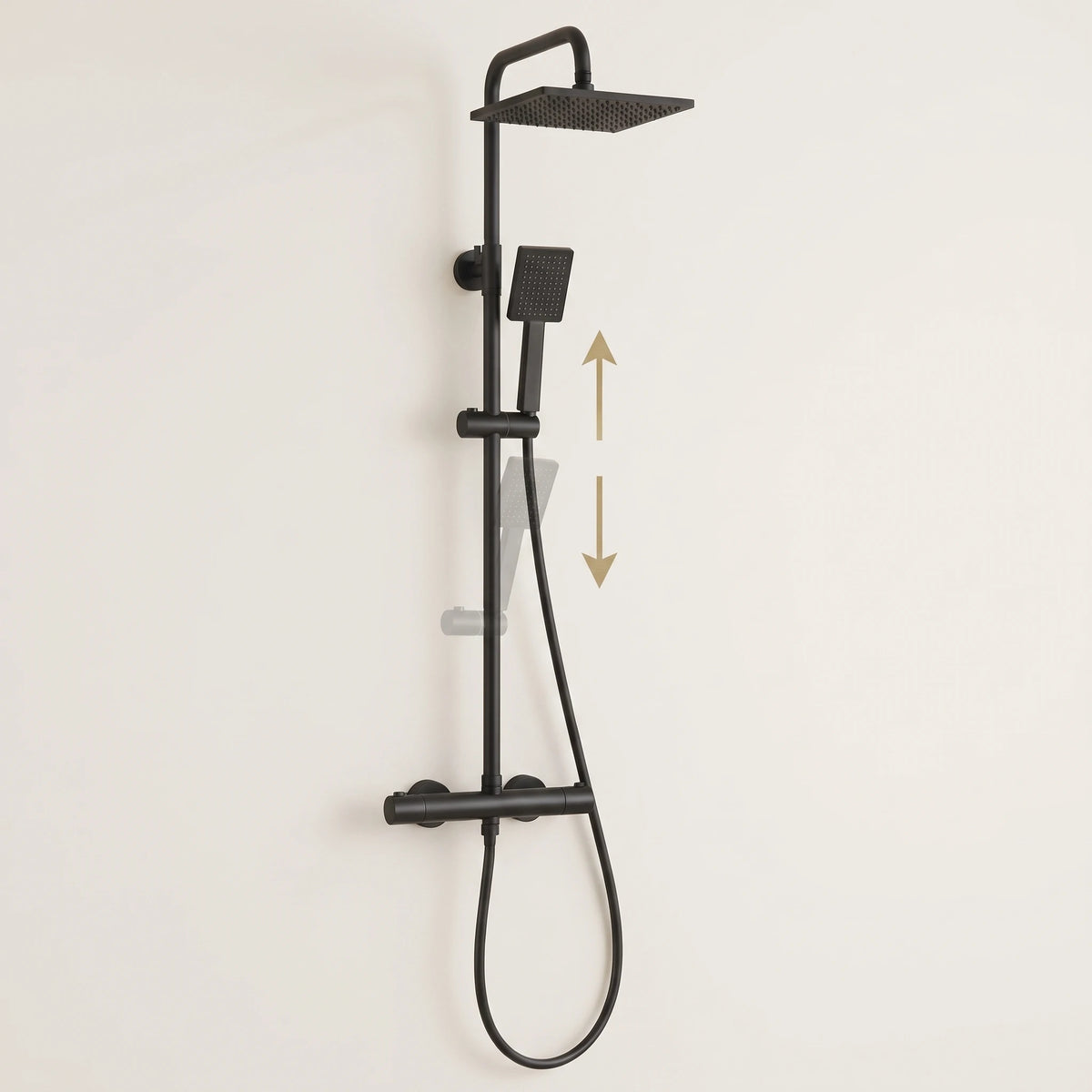 Bainelys EMBRUN – Colonne de Douche Thermostatique Sans Perçage