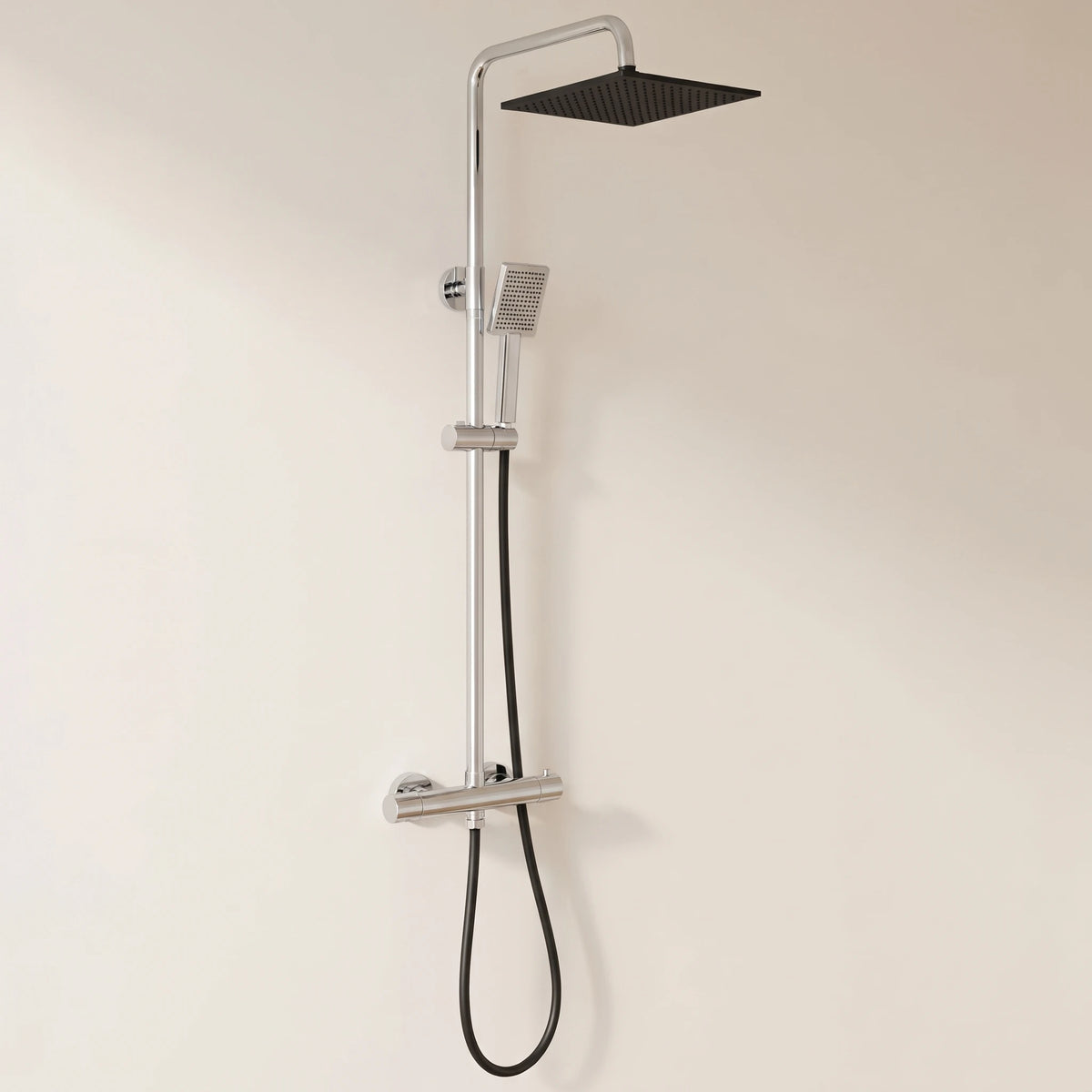 Bainelys EMBRUN – Colonne de Douche Thermostatique Sans Perçage