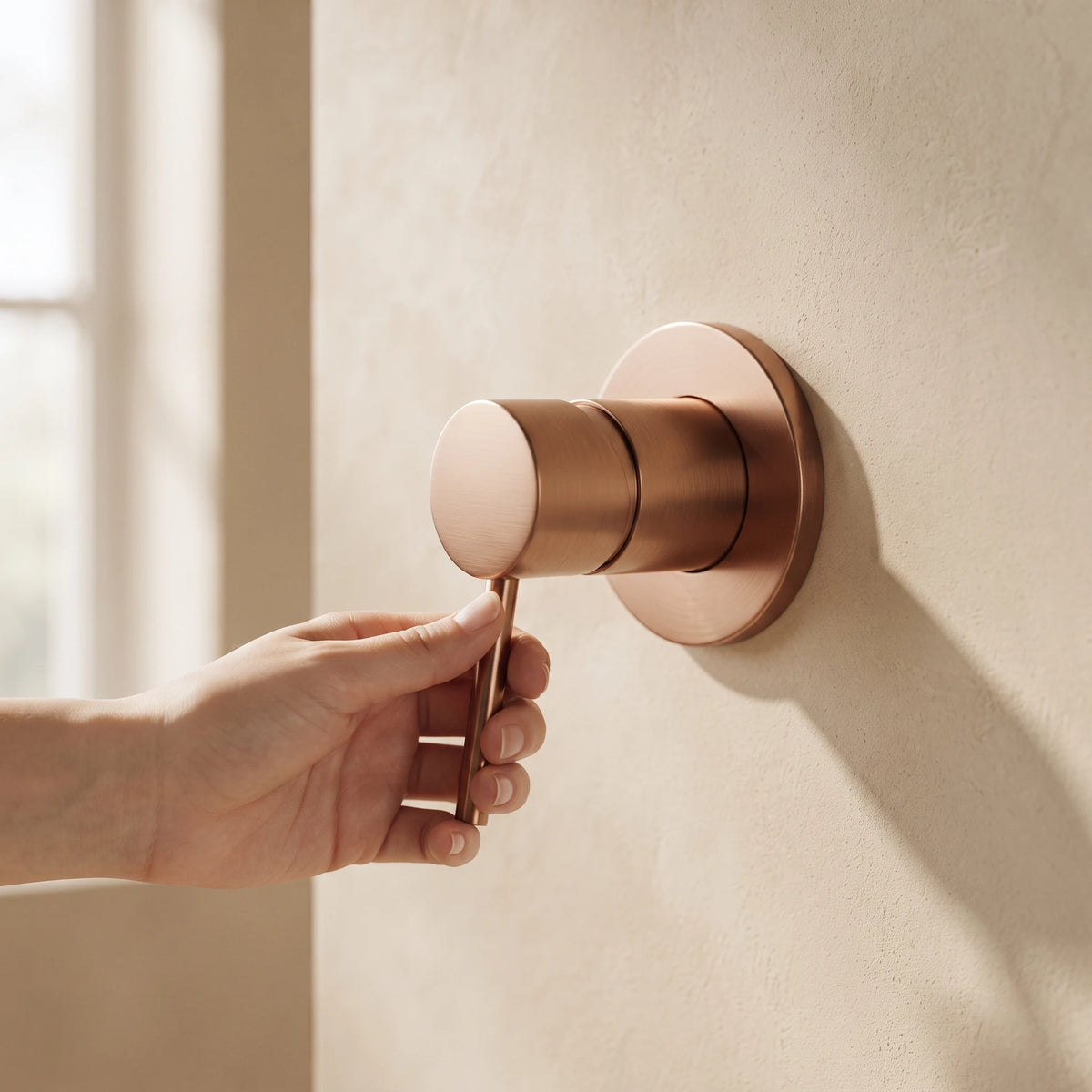 Bainelys LAGON – Colonne de Douche Murale Laiton