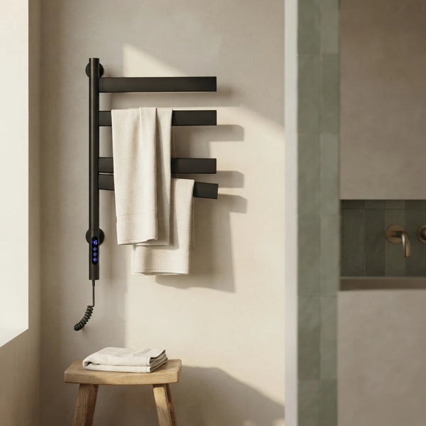 Bainelys LUNE – Sèche-Serviette Électrique 4 Barres Premium