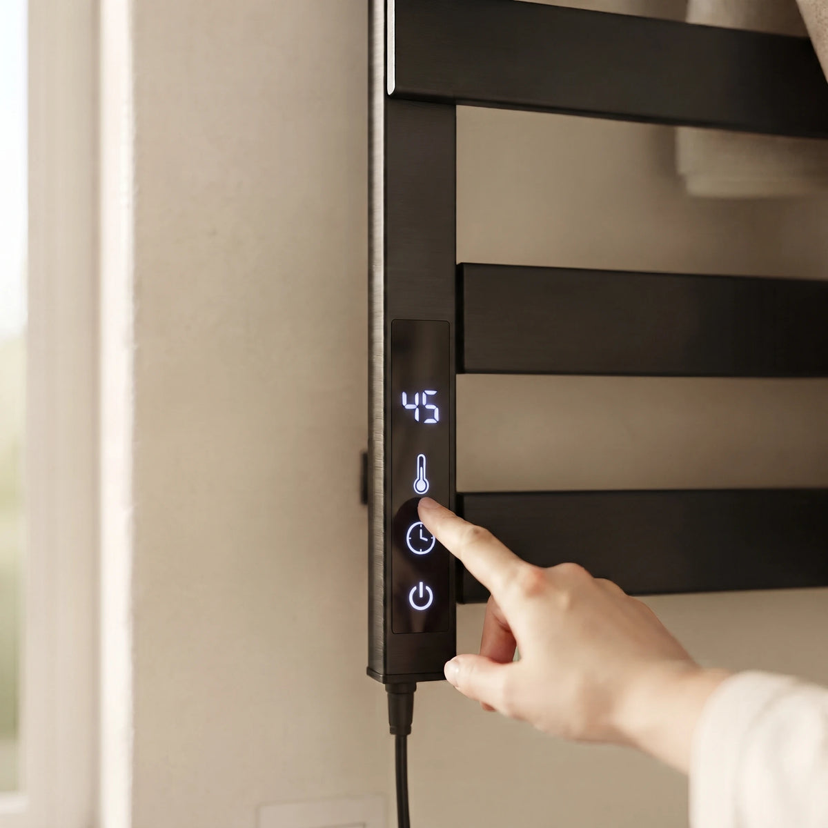 Bainelys LUNE – Sèche-Serviette Électrique 4 Barres Premium