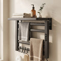 Bainelys OMBRE – Sèche-Serviette Électrique Noir avec Étagère