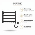Bainelys PLUME – Sèche-Serviette Électrique Sans Perçage