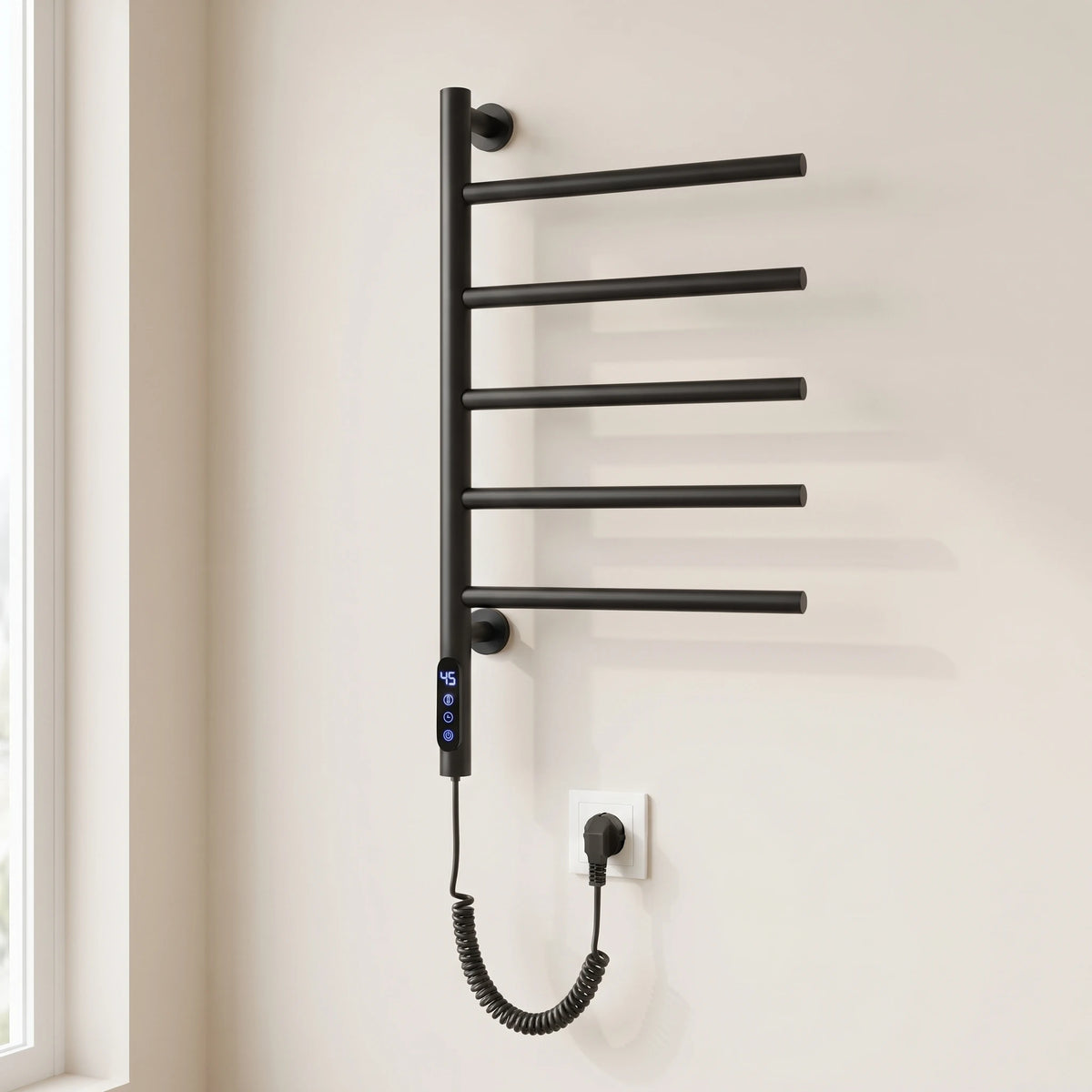 Bainelys RIVAGE – Sèche-Serviette Électrique 5 Barres