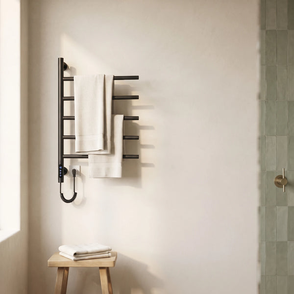 Bainelys RIVAGE – Sèche-Serviette Électrique 5 Barres