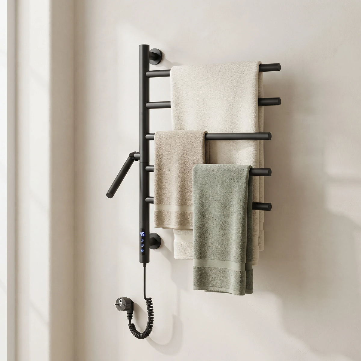 Bainelys RIVAGE – Sèche-Serviette Électrique 5 Barres