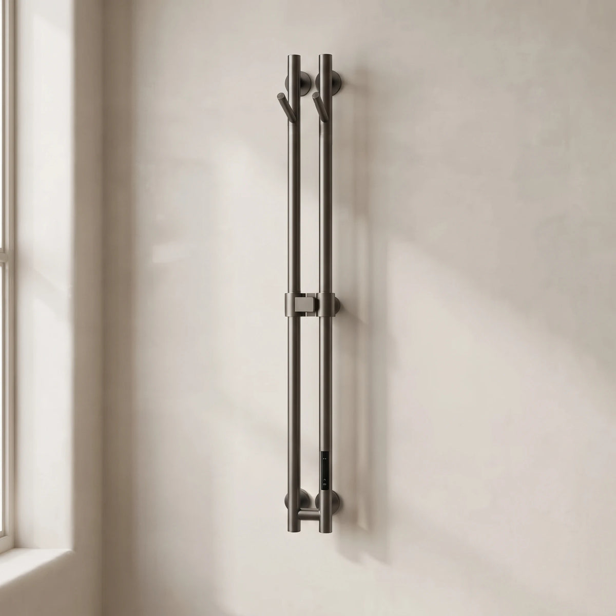 Bainelys SOLEA – Sèche-Serviette Électrique Vertical Double Barre Connecté 1,2m