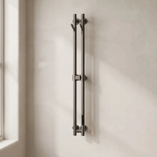 Bainelys SOLEA – Sèche-Serviette Électrique Vertical Double Barre Connecté 1,2m