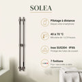 Bainelys SOLEA – Sèche-Serviette Électrique Vertical Double Barre Connecté 1,2m