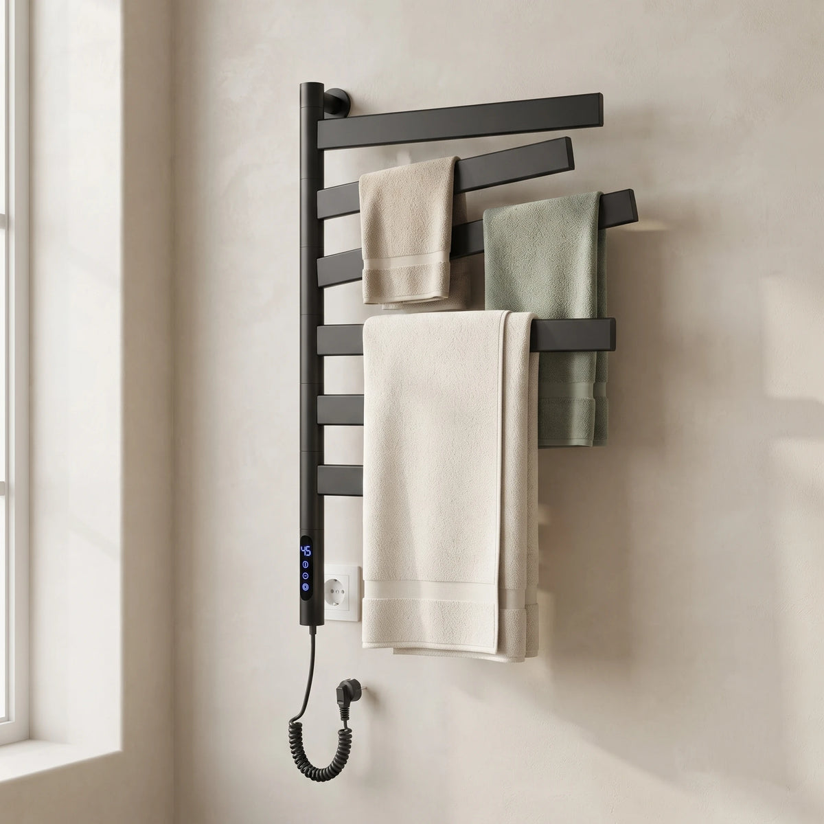 Bainelys SOLSTICE – Sèche-Serviette Électrique 5 Barres Premium